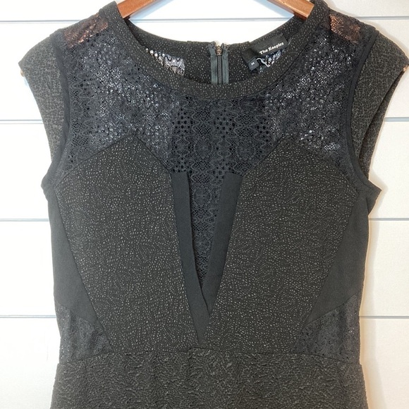 The Kooples Black Crepe and Lace Dress - Picture 2 of 16